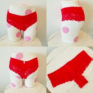 Victoria's Secret PINK Vintage Extra Low Rise Mini Bikini Cheeky Panty Red NWT